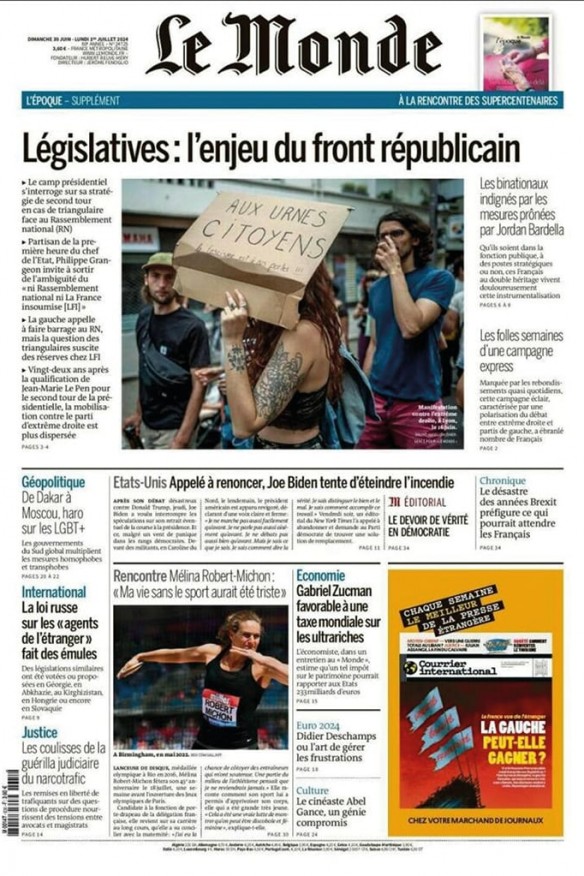 Le Monde, 1 luglio 2024