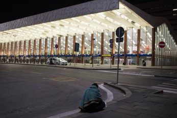 Homeless alla stazione Termini