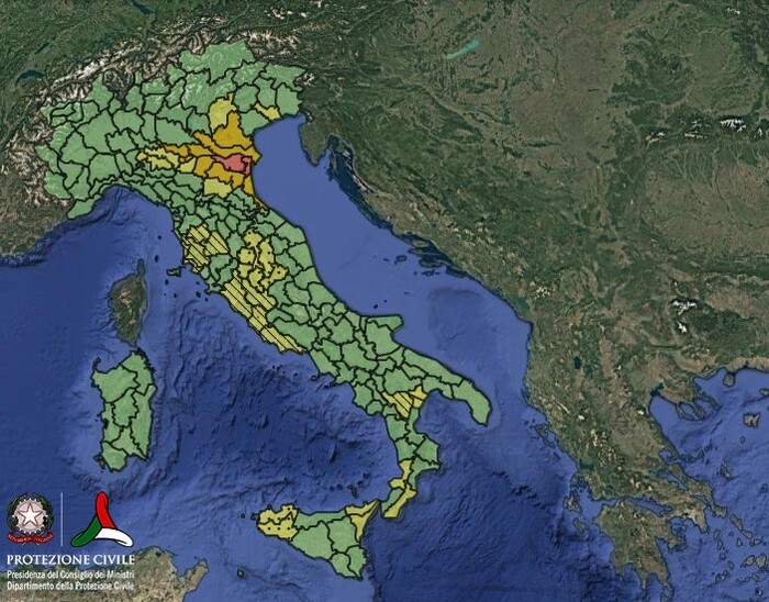 Mappa settori di allertamento