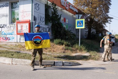 I militari ucraini nella regione di Kursk, in Russia foto Oleg Palchyk/Getty Images